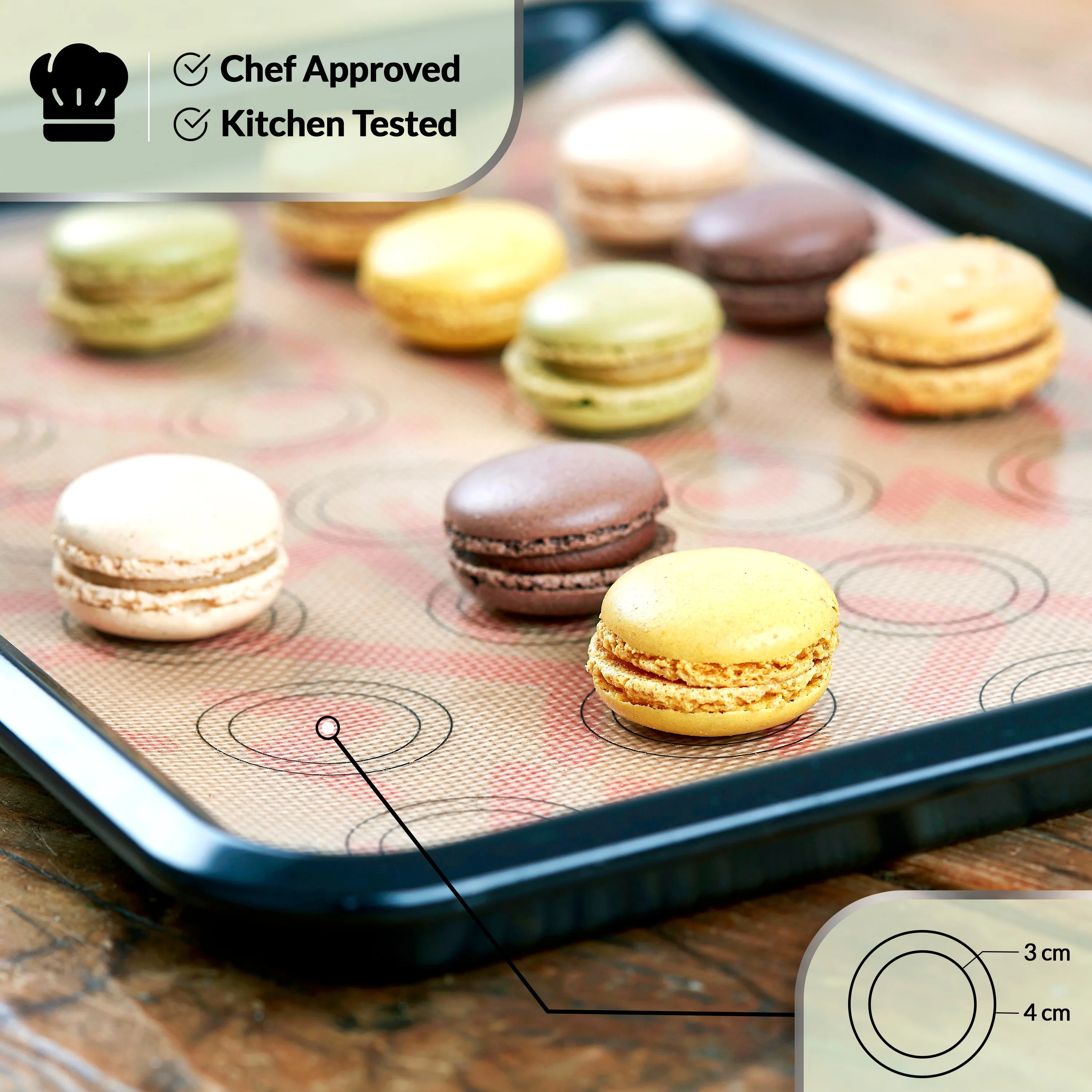 WAFE silicone baking mat set - 3PACK