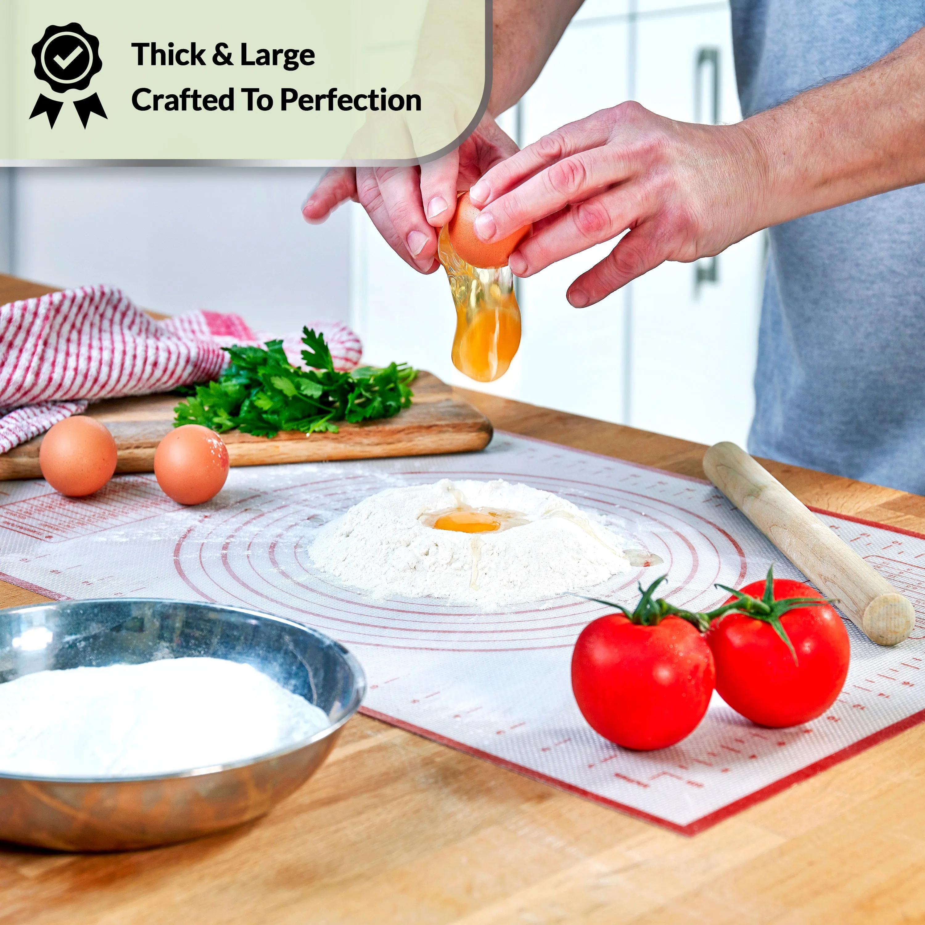 WAFE silicone pastry rolling mat set - 3PACK