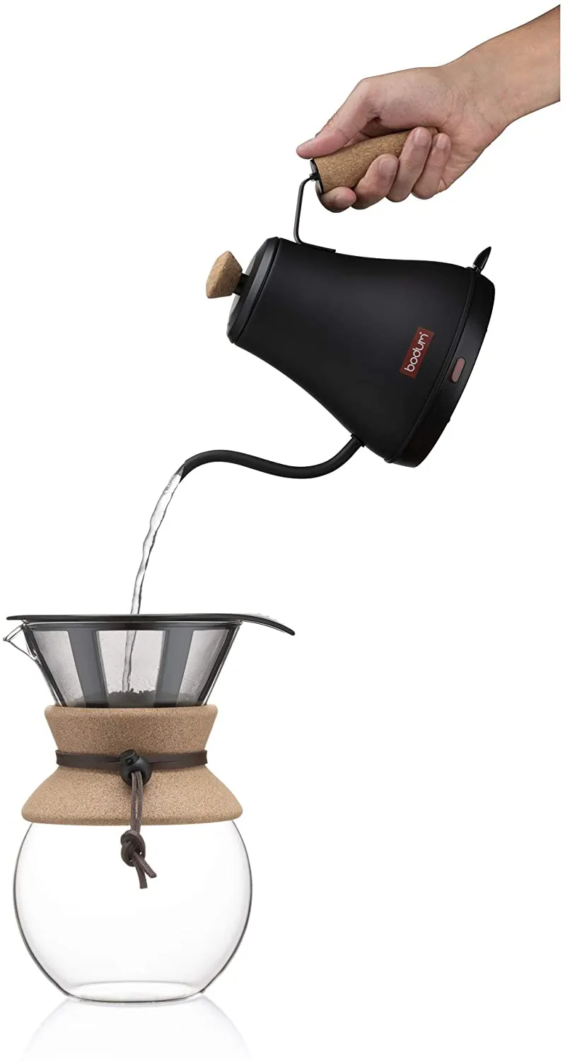 Was store display, minor marks on surface, Bodum Melior Gooseneck Electric Water Kettle, 27 Ounces, Matte Black! Retails $56 