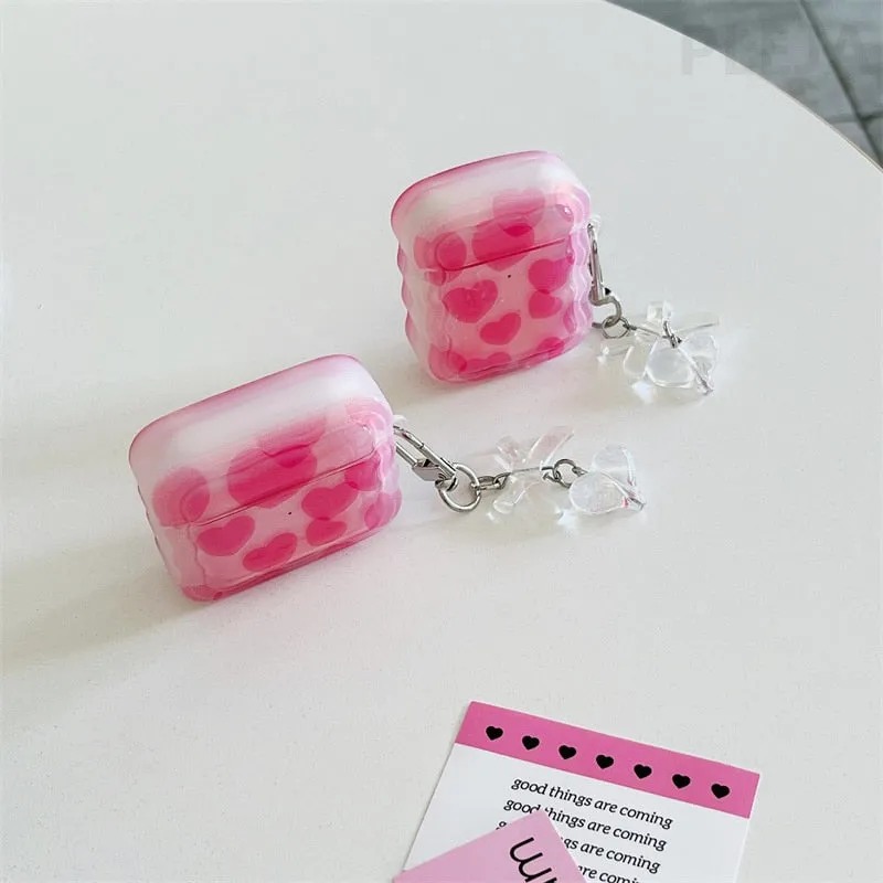 Wave Edge Rose Red Love AirPods 1 2 3 Soft Case