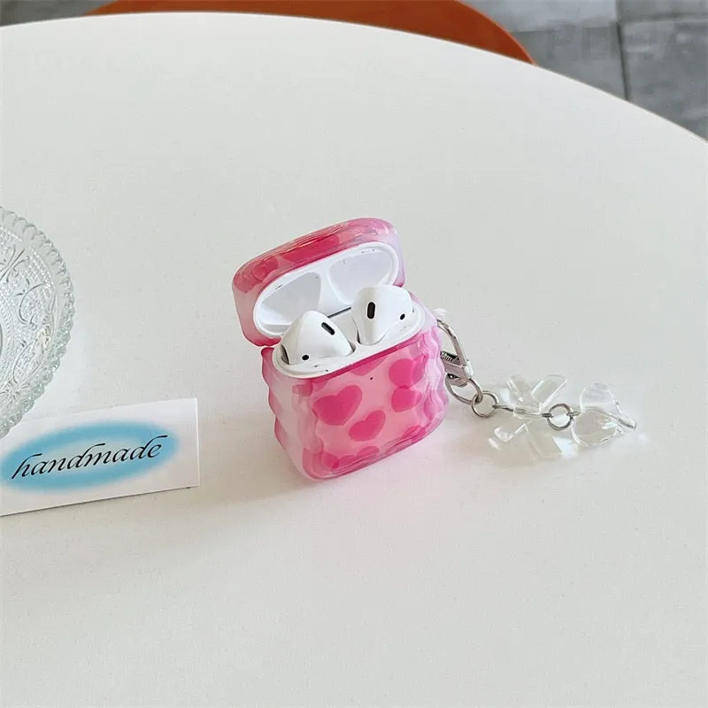 Wave Edge Rose Red Love AirPods 1 2 3 Soft Case