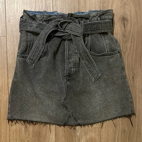 We The Free East of Eden Denim Belted Mini Skirt