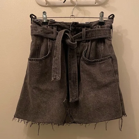 We The Free East of Eden Denim Belted Mini Skirt