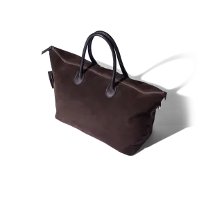 Weekend Tote in Brown Suede
