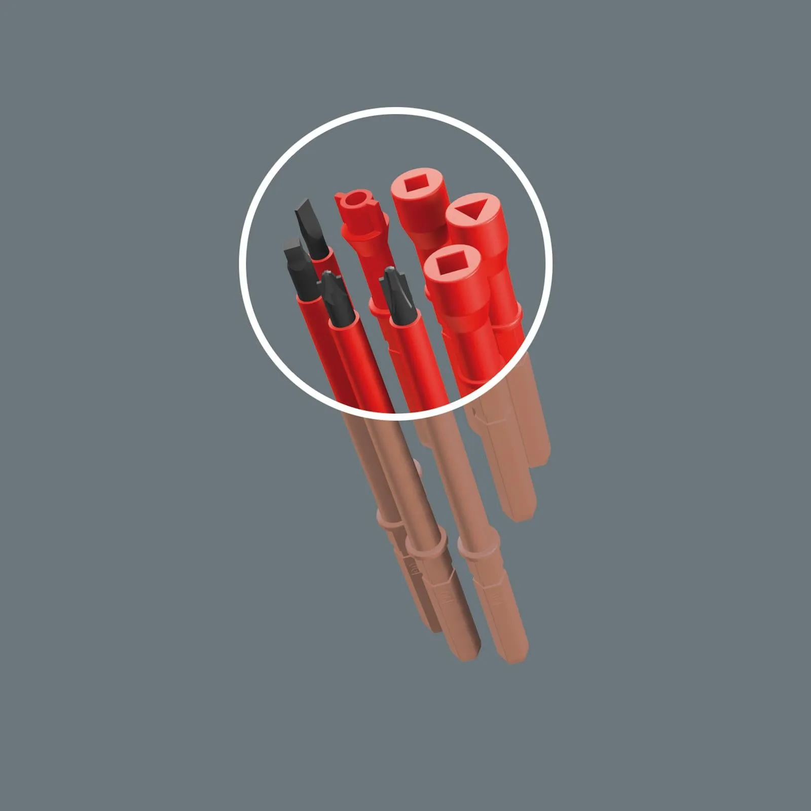 Wera Screwdriver Set VDE 7 Piece Kraftform Kompakt VDE 7 Universal 1 Slotted Phillips