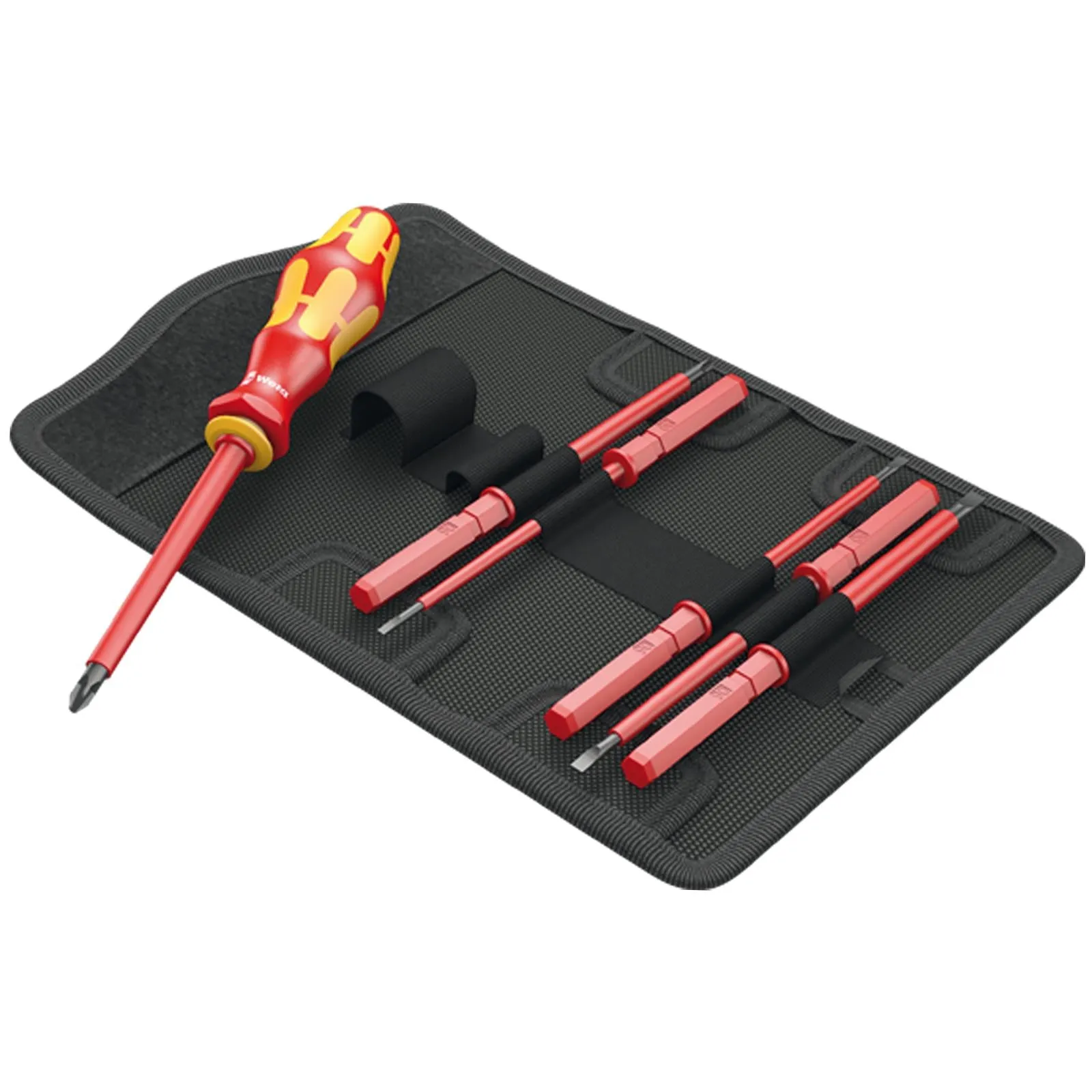 Wera Screwdriver Set VDE 7 Piece Kraftform Kompakt VDE 7 Universal 1 Slotted Phillips