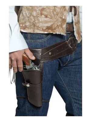 Western Single Gun Holster and Belt Fancy Dress Costume Accessory