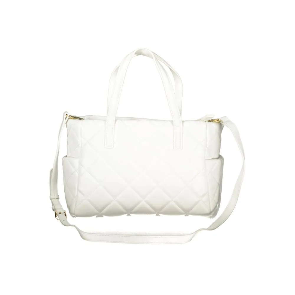 White Polyethylene Women Handbag