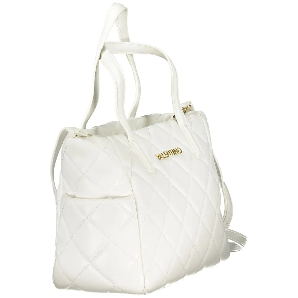 White Polyethylene Women Handbag