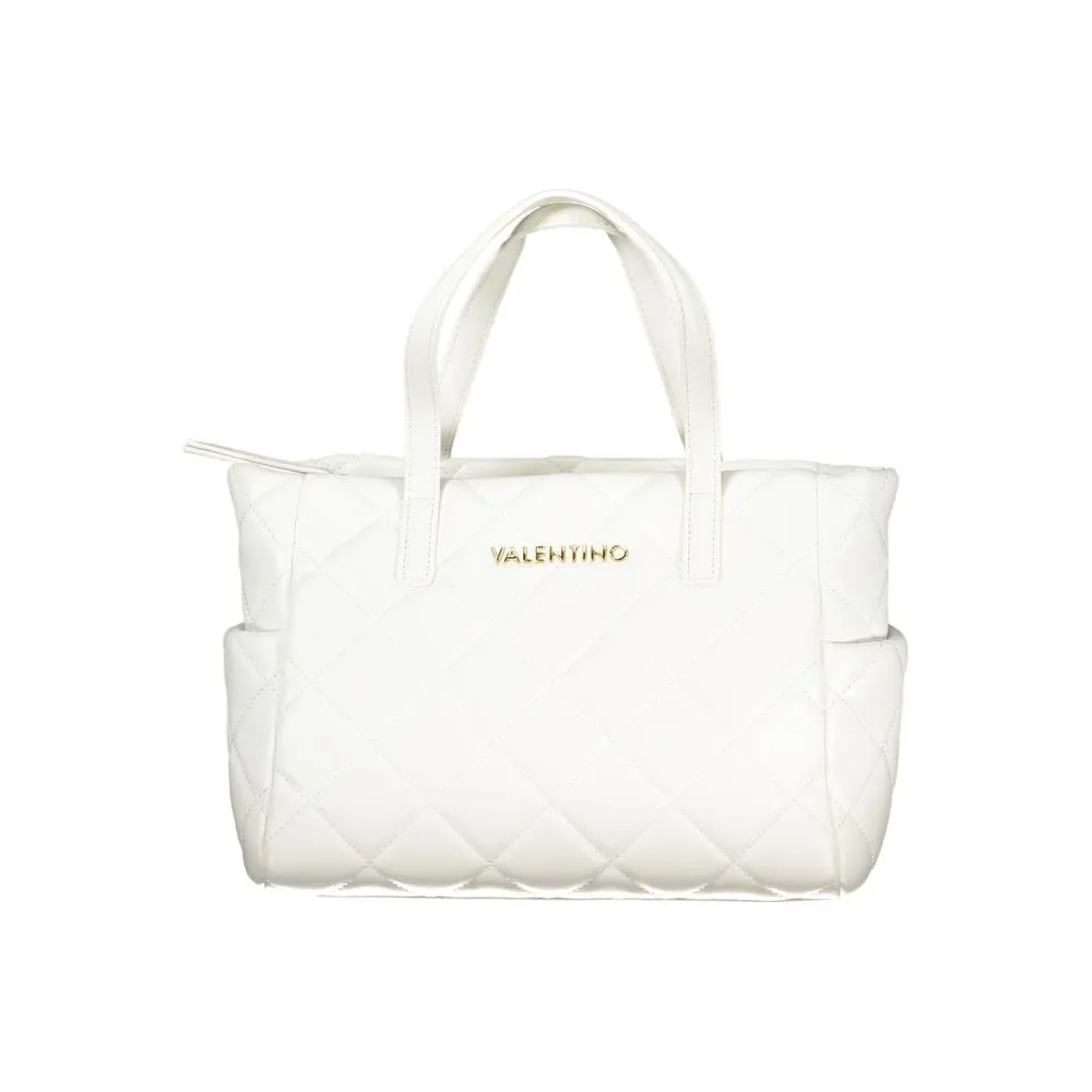 White Polyethylene Women Handbag