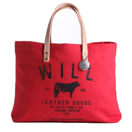 Will Leather Goods Small Classic Carry All Bags Red