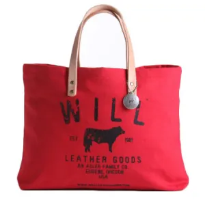 Will Leather Goods Small Classic Carry All Bags Red