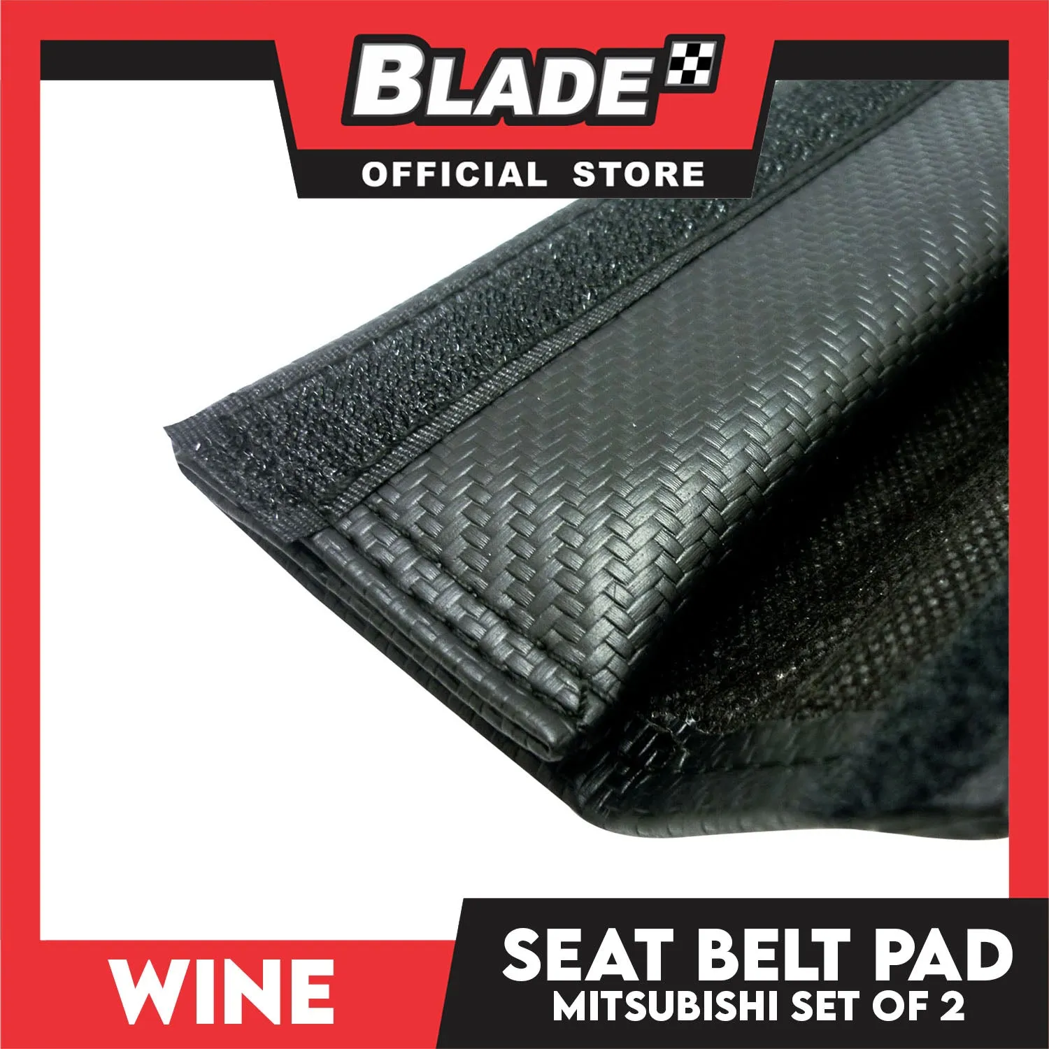 Wine Seat Belt Pad (Mitsubishi) Set of 2
