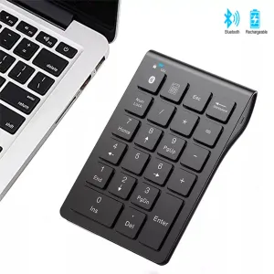Wireless Rechargeable Bluetooth Numeric Keypad - Slim 22-Keys
