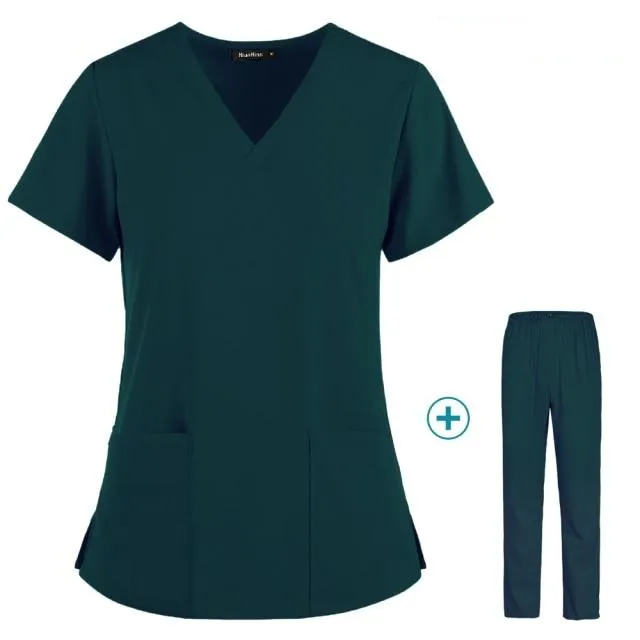 Women's V-Neck Nursing Scrub Set