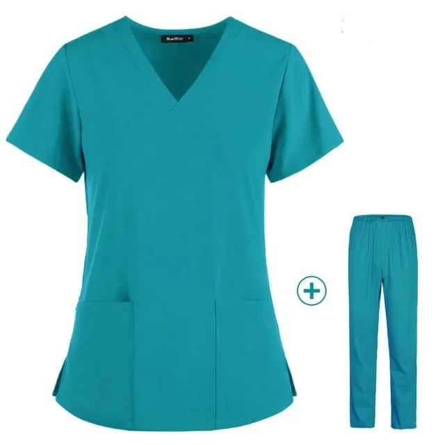 Women's V-Neck Nursing Scrub Set