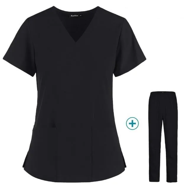 Women's V-Neck Nursing Scrub Set