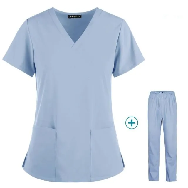 Women's V-Neck Nursing Scrub Set