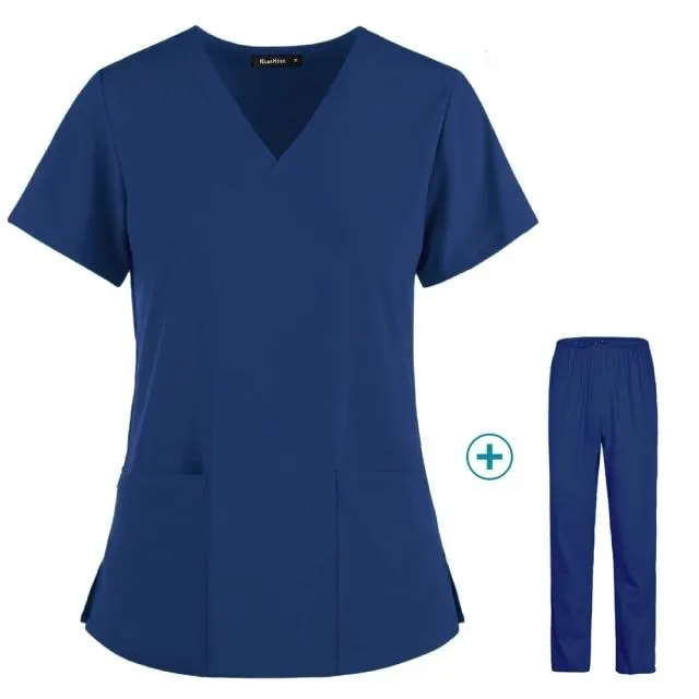 Women's V-Neck Nursing Scrub Set