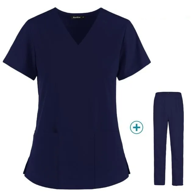 Women's V-Neck Nursing Scrub Set