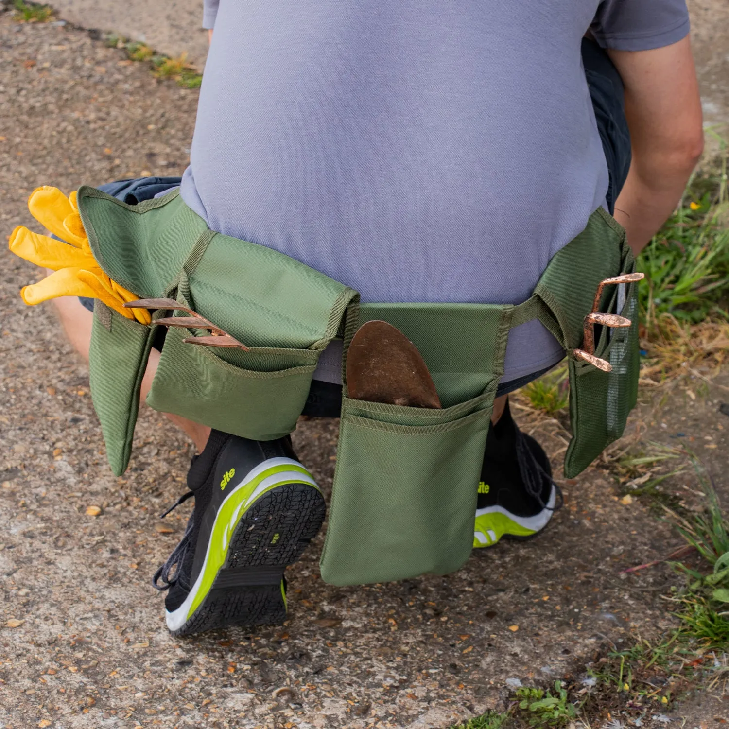 Woodside 4 Pocket Garden Tool Organiser Storage Belt, Adjustable Waist 25-48"