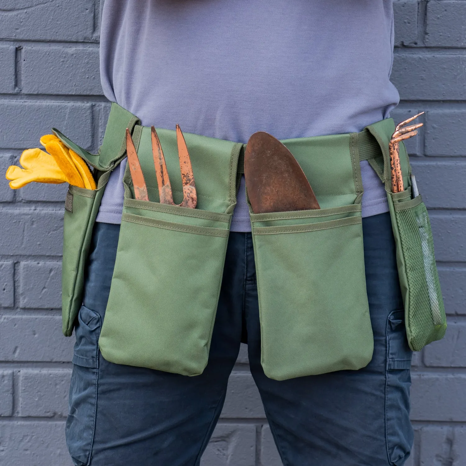 Woodside 4 Pocket Garden Tool Organiser Storage Belt, Adjustable Waist 25-48"
