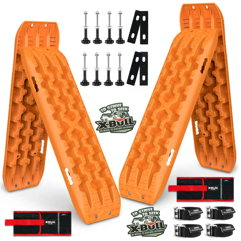 X-BULL Recovery tracks Boards 10T 2 Pairs Sand Mud Snow With Mounting Bolts pins Orange