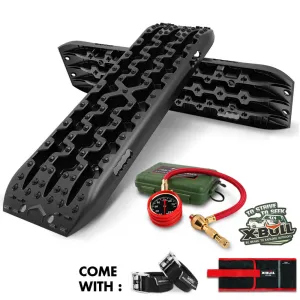 X-BULL Recovery Tracks Boards Sand Truck Mud 4WD 4x4 Gen3.0 Black/ Tyre Tire Deflator