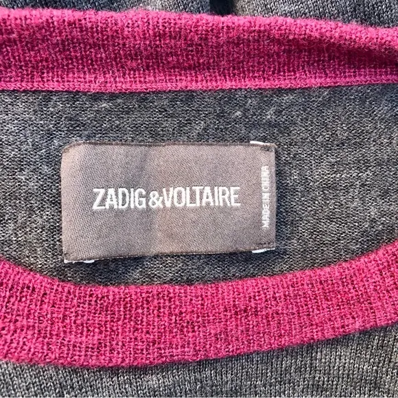 Zadig &amp; Voltaire Rimini Gray Wool Sweater Mini Dress