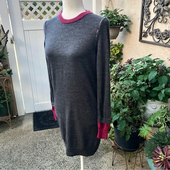 Zadig &amp; Voltaire Rimini Gray Wool Sweater Mini Dress