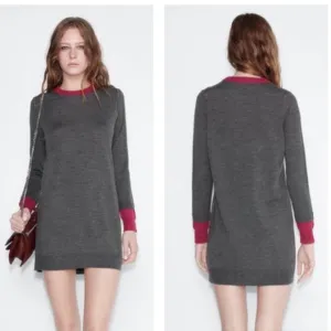 Zadig &amp; Voltaire Rimini Gray Wool Sweater Mini Dress