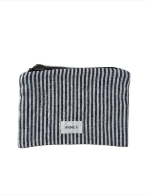 Zipper Pouch - Navy Stripe